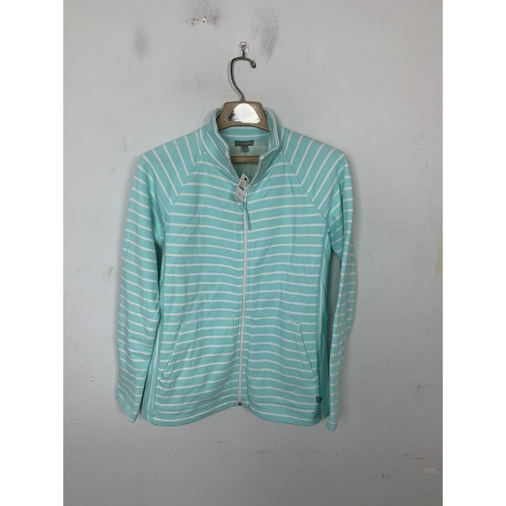 T by Talbots Women Jacket XS Light Green Lounge Beachy Workout Preppy Athletic